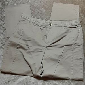 KHAKIS & COMPANY Easy Waist Flexible Waist Docker Size 16 Tan
